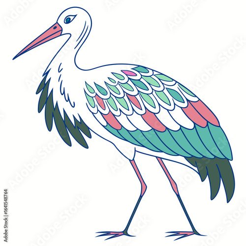 illustration of a stork