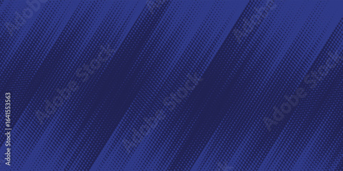 Bright navy blue dynamic abstract vector background with diagonal lines. Trendy classic color of 2020. 3d cover of business presentation banner for sale event