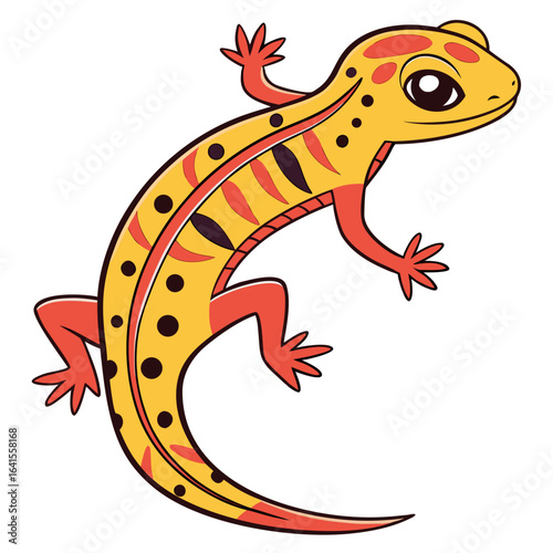 lizard on a white background