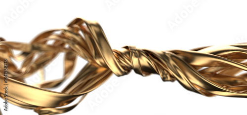 Gilded Waves: Abstract 3D G...
