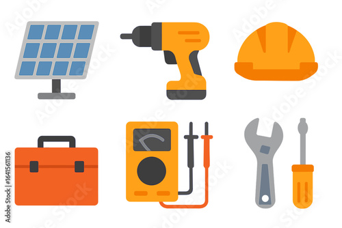 Tools and equipment for renewable energy installation in a workshop setting