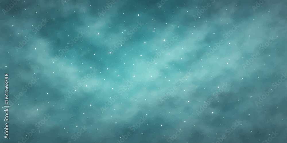 Fototapeta premium Deep blue cosmos with bright nebula and motion stars, a celestial symphony of light and dark