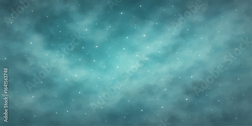 Deep blue cosmos with bright nebula and motion stars, a celestial symphony of light and dark