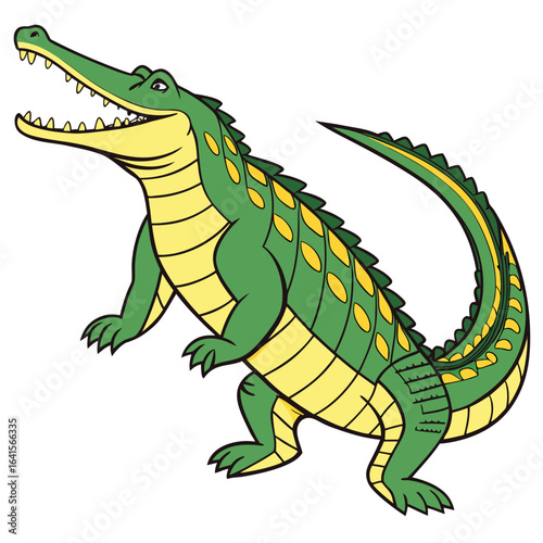 cartoon crocodile with a smile