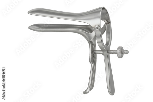 Speculum medical tool on transparent background