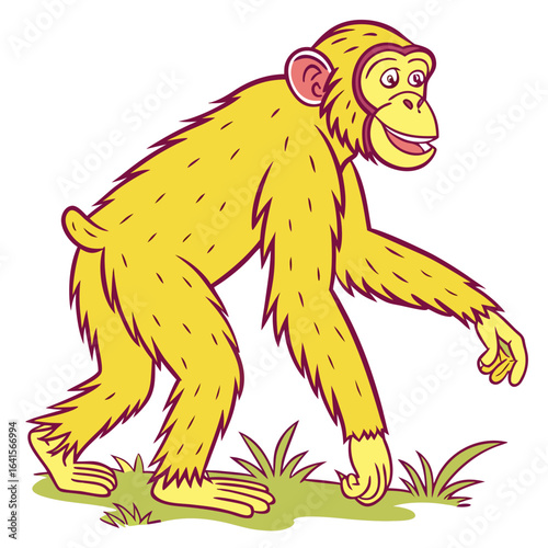 vector illustration of cartoon lion