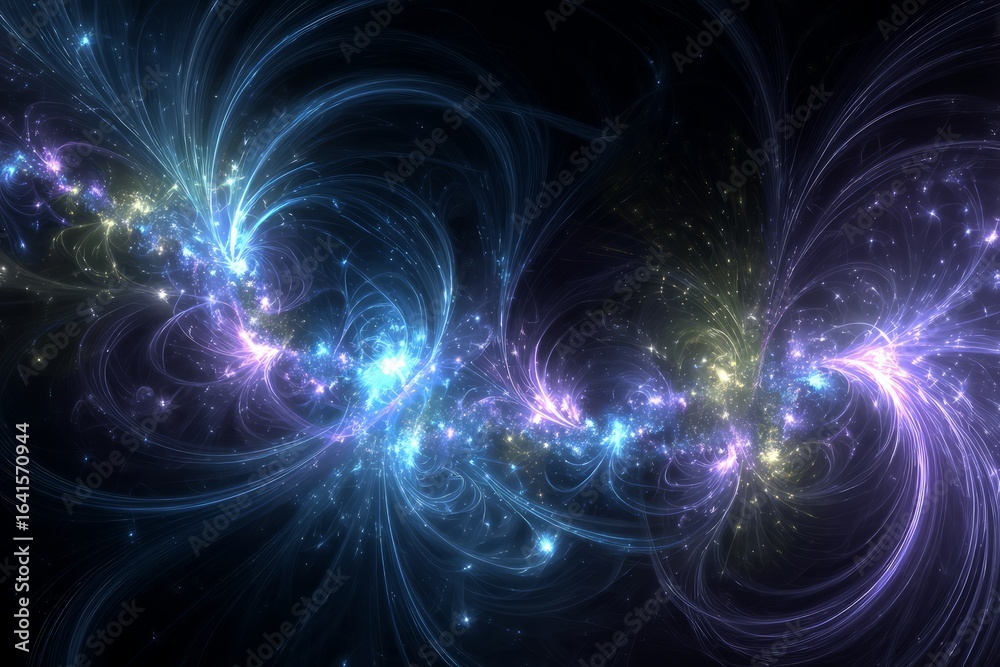 Fototapeta premium Abstract Cosmic Nebula With Vibrant Colors