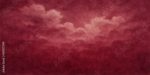 A dramatic stormy red cloudscape with dark summer skies