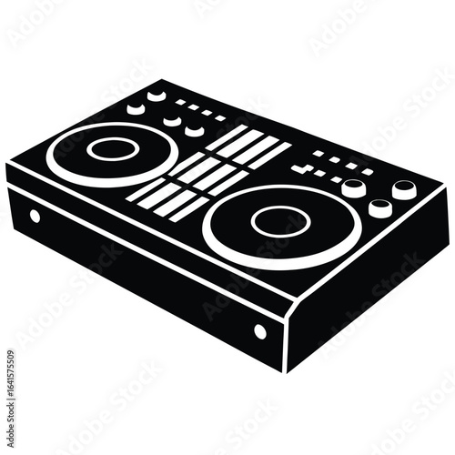 Event planner element isolated dj console on white background