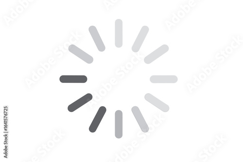 Animated Loading Spinner Icon Vector. Spinning Loading Wheel Symbol on Transparent Background. Circular Progress Bar, Waiting Indicator, Preloader Loader Animation. Minimal UI Element Design
