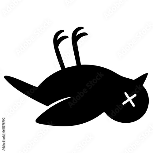 dead bird icon vector