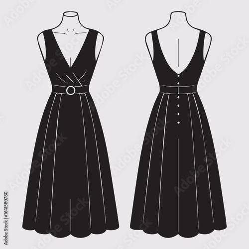 elegant dress on a mannequin