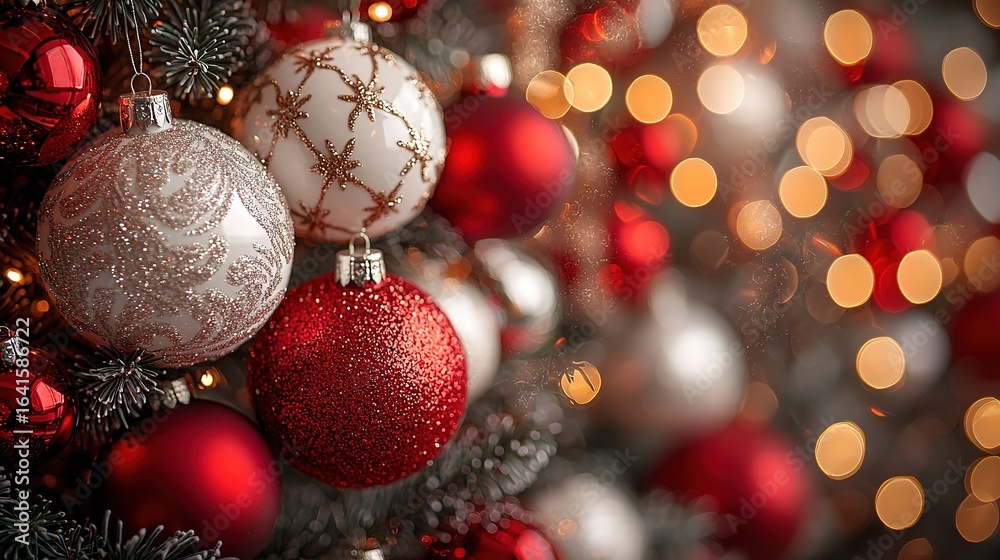 Red and White Christmas Decor Wall Hanging - Dark Background with Warm Blurred Lights for Festive Ambiance
Red and White Christmas Decor Wall Hanging - Dark Background with Warm Blurred Lights for Festive Ambiance
