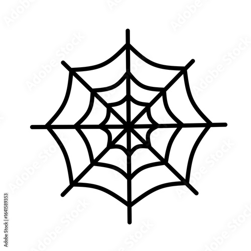 vector illustration of a spider web