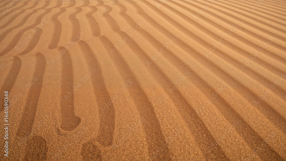 Naklejka premium Close-up view of desert sand dunes texture