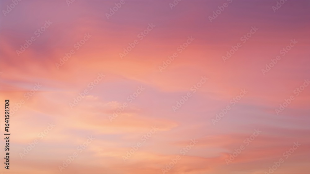 Fototapeta premium Sunset sky with orange and purple tones in a defocused, dreamy gradient