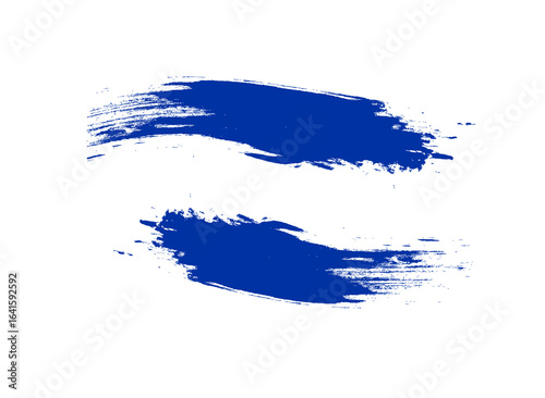 The contrast between the bright blue and the white background draws the eye