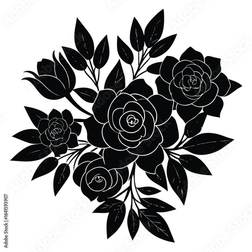 Event planner element isolated floral arrangement on white background