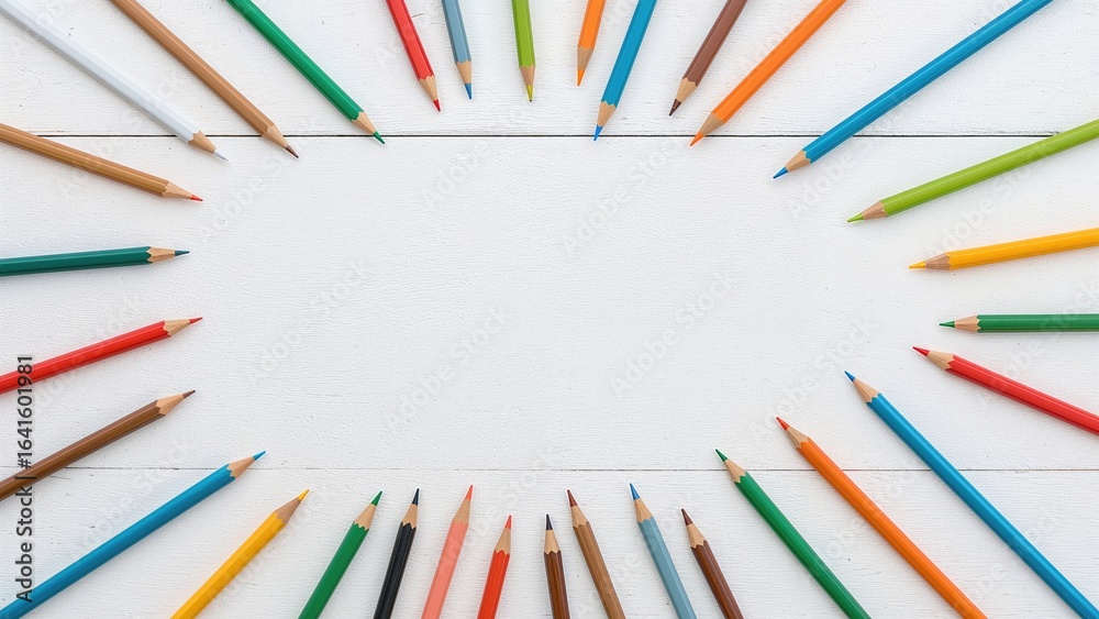 Fototapeta premium Artistic wooden pencils in various colors isolated on a light background