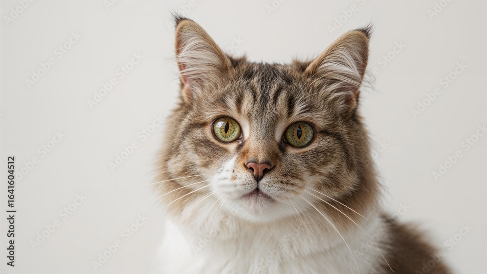 Intimate portrait showcasing the cat's vivid eyes Intimate portrait showcasing the cat's vivid eyes