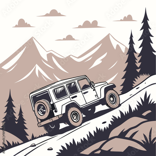 car in the mountains