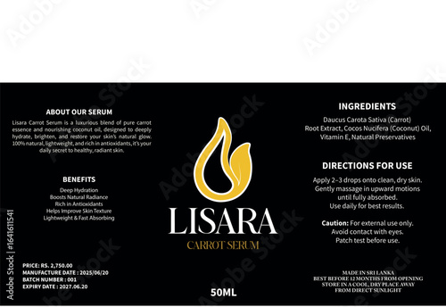 Cosmetics Product Label Template 