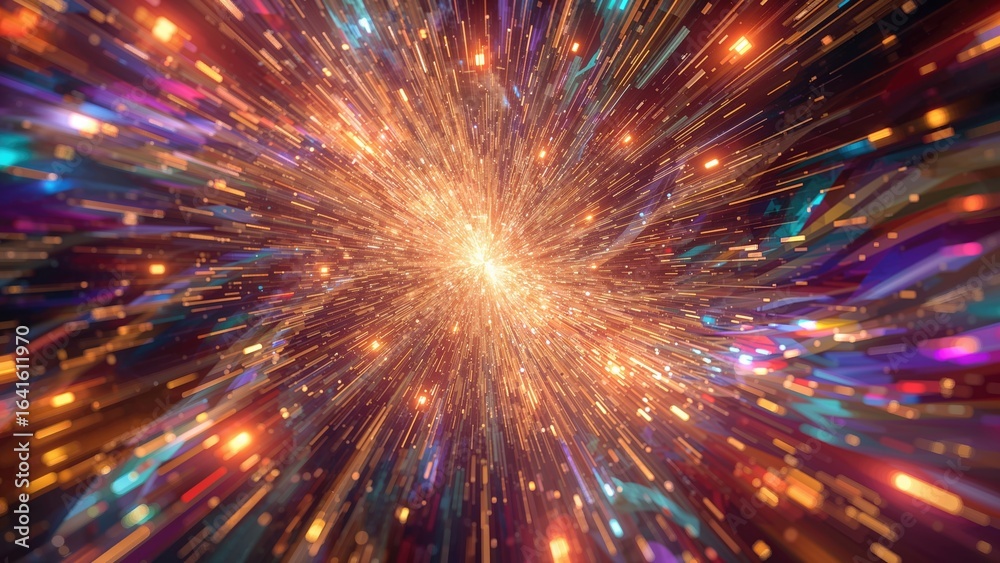 Fototapeta premium Creative ICM image showcasing colorful light effects