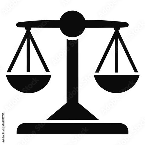 Weighing scale Injustice tool icon line airt vactor outline Illustrations on white background