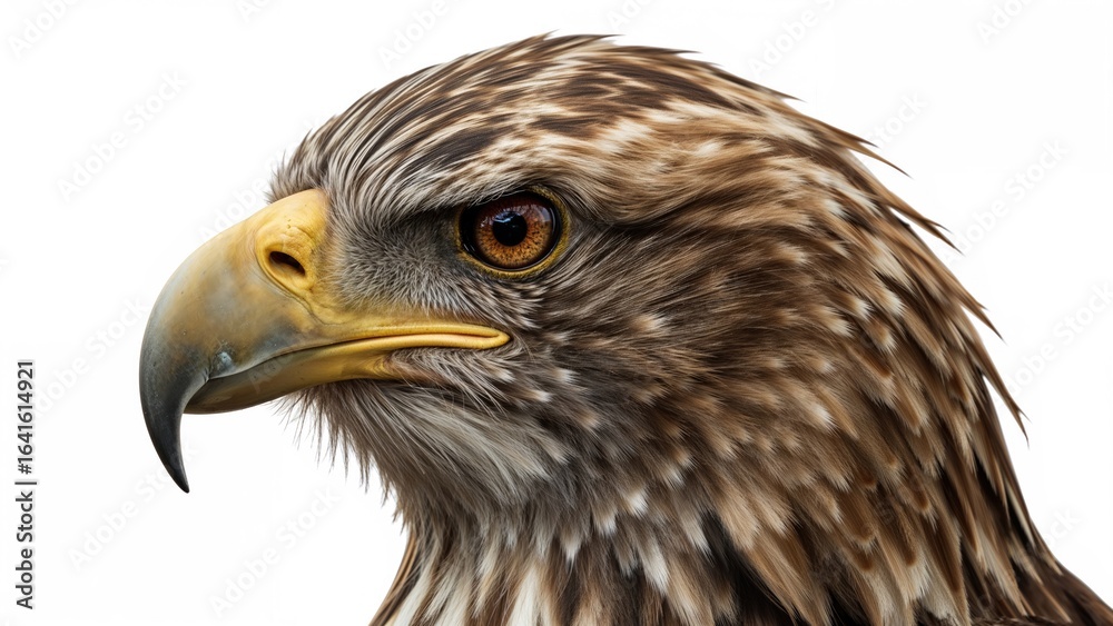 Fototapeta premium Sharp focus on a regal eagle's features