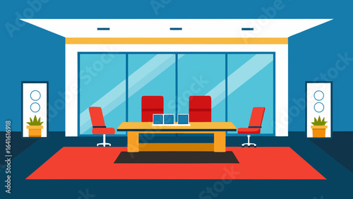 spacious project planning room with wall maps