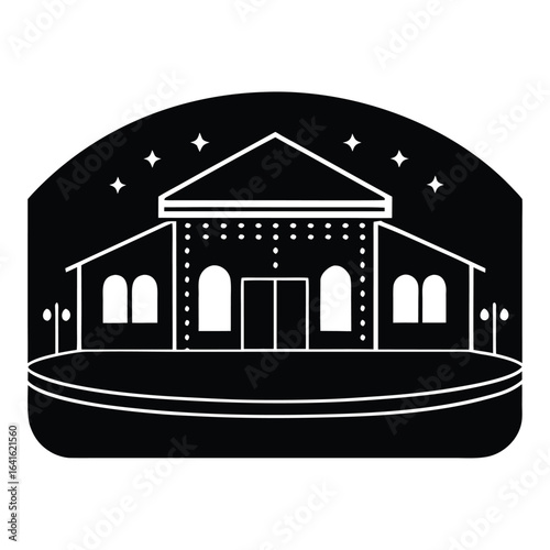Event planner element isolated venue photo on white background