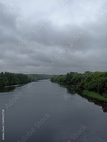 clouds over the river