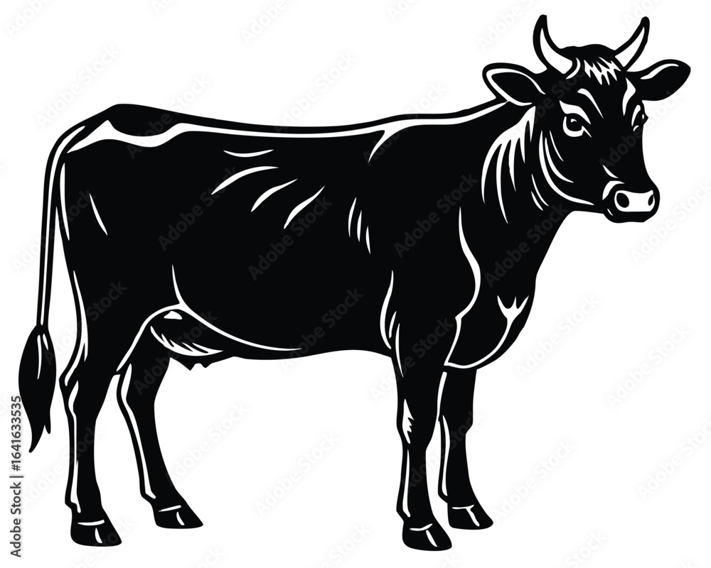Fototapeta premium Cow Silhouette