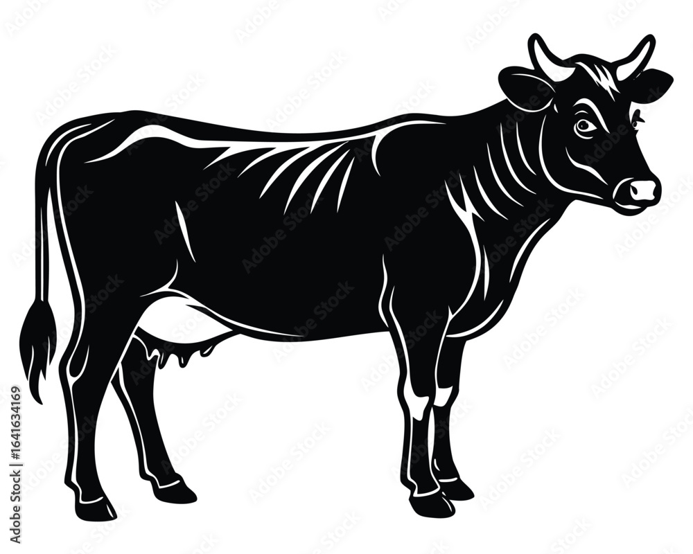 Fototapeta premium Cow Silhouette