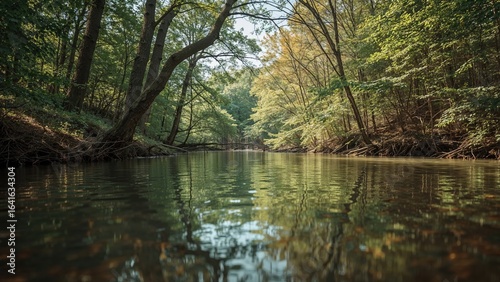 Stream flowing through the woods