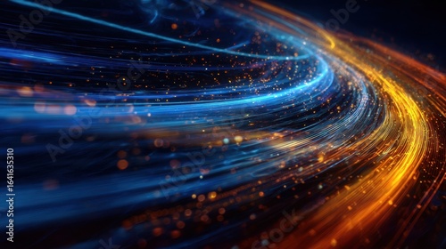 The Dynamic Flow of Colorful Light in a Vibrant Abstract Background