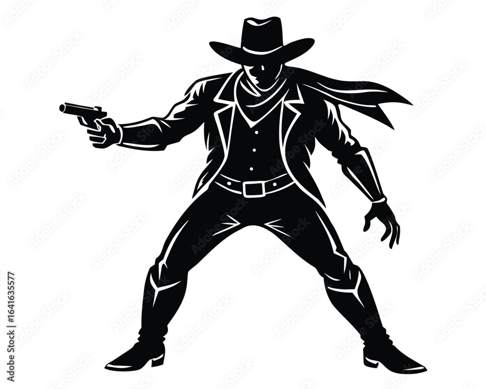 Fototapeta premium Cowboy Silhouette