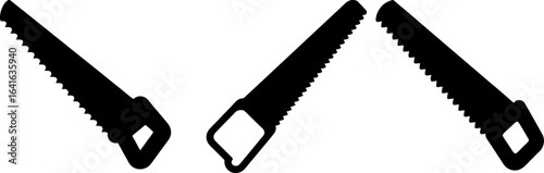 Handsaw black silhouettes set, Set of handsaw, handsaw collection, Vector of handsaw, handsaw silhouette, handsaw isolated on white background