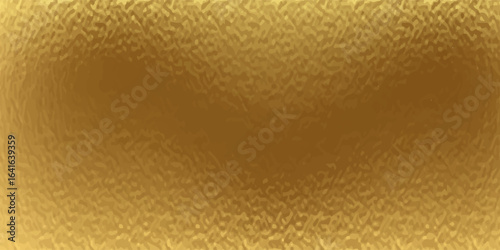 Gold foil leaf texture, glass effect background vector illustration.