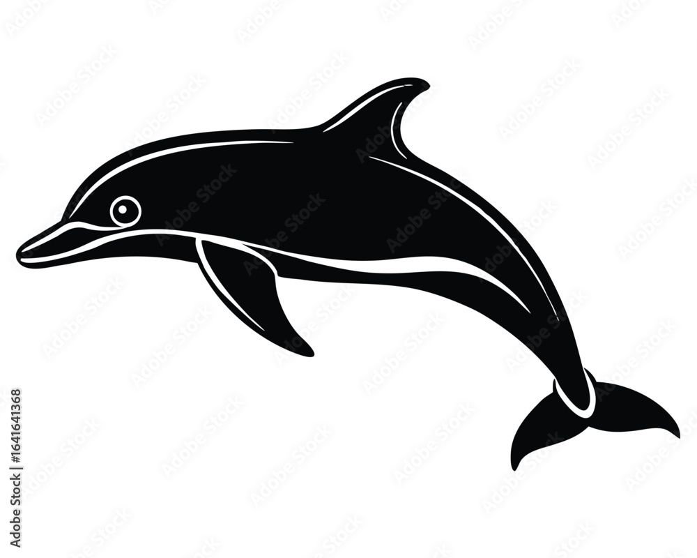 Fototapeta premium Dolphin Silhouette