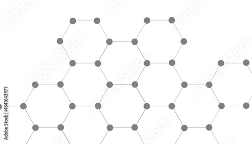 Abstract background of hexagons pattern and chemical engineering, genetic research, molecular structure. Vector illustration for innovation technology concept
