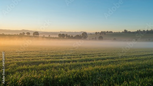 Foggy meadow in the country...