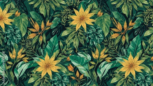 Artistic hand-sketched flor...