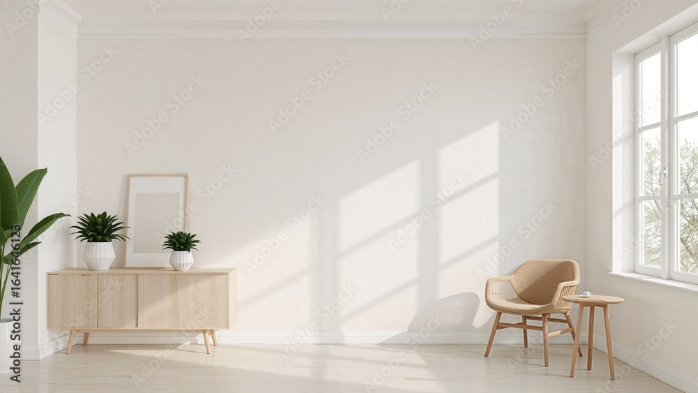 Fototapeta premium Wall decoration concept in a modern room
