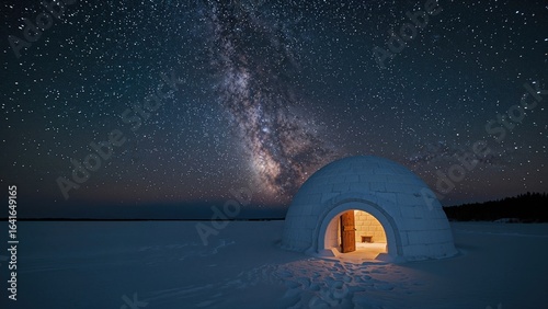 Magical winter night featur...