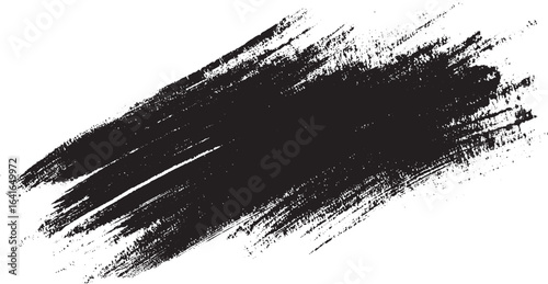 Vector scratches rough white background brush strokes  modern black hand painted grunge brush stroke with splatters of paint stroke