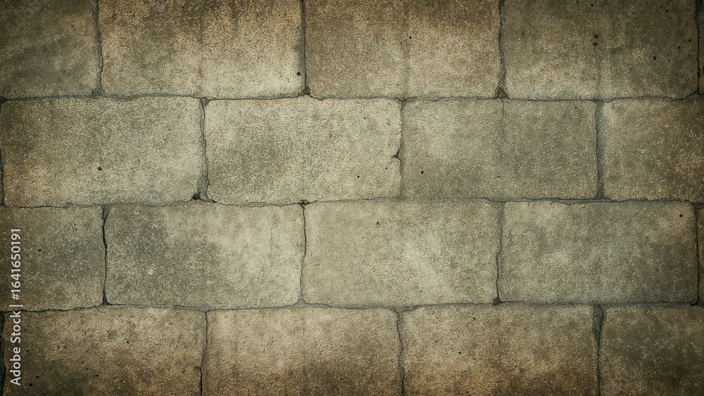 Fototapeta premium Patterned texture of weathered cement blocks as background