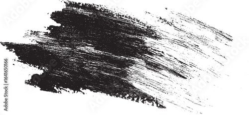 Vector scratches rough white background brush strokes  modern black hand painted grunge brush stroke with splatters of paint stroke