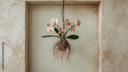 Orchids growing with expose...