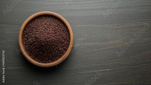 Overhead view of poppy seed...